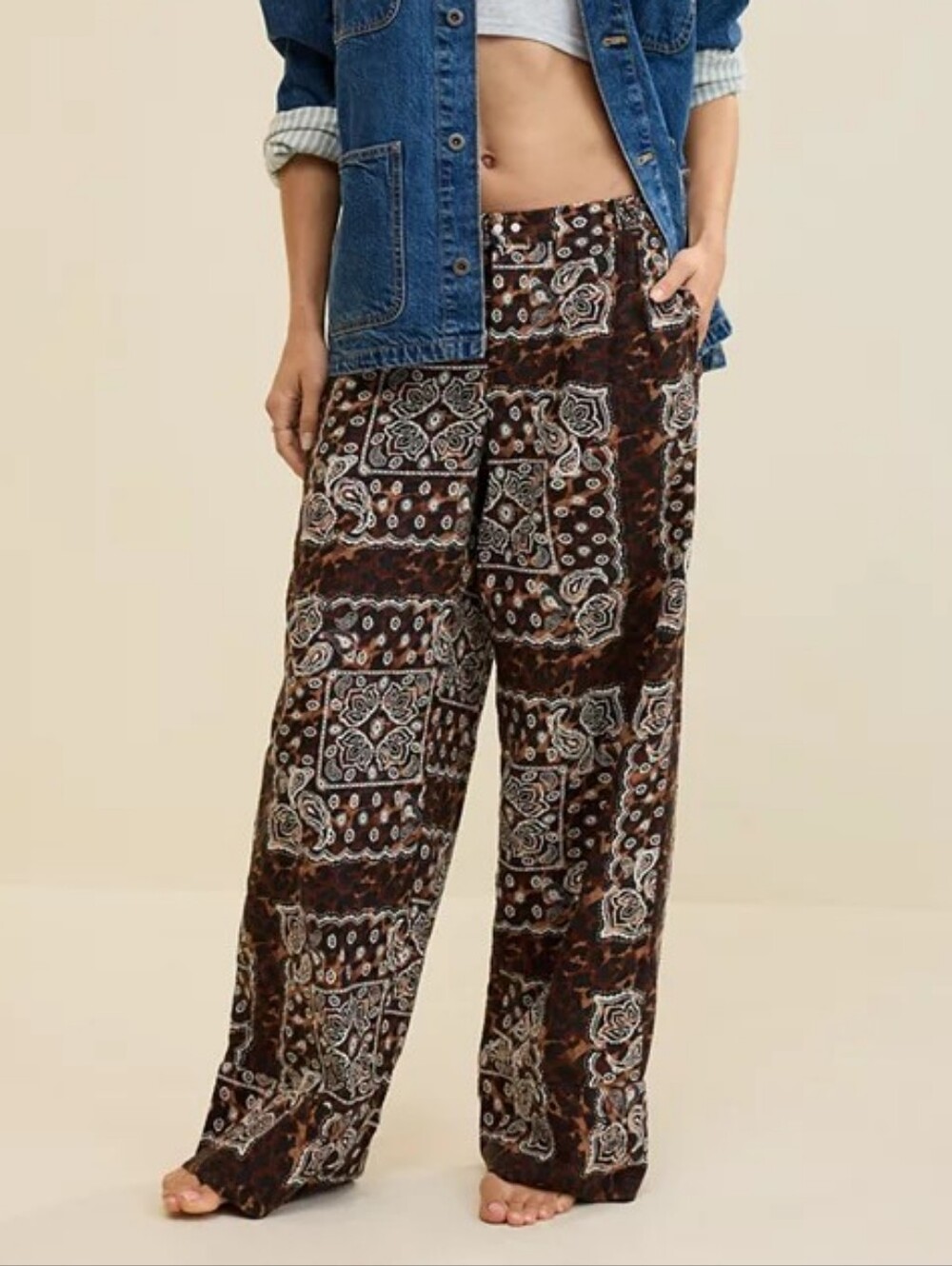 Aerie - NWT Searsucker Trouser PJ - M